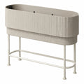 Jardinière surélevée 100 x 30 x 80 cm en métal crème pour extérieur
