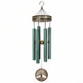 Carillon éolien 90 cm en métal vert bronze à suspendre décoratif