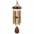 Carillon éolien 75 cm en métal doré et bois décoratif suspendu