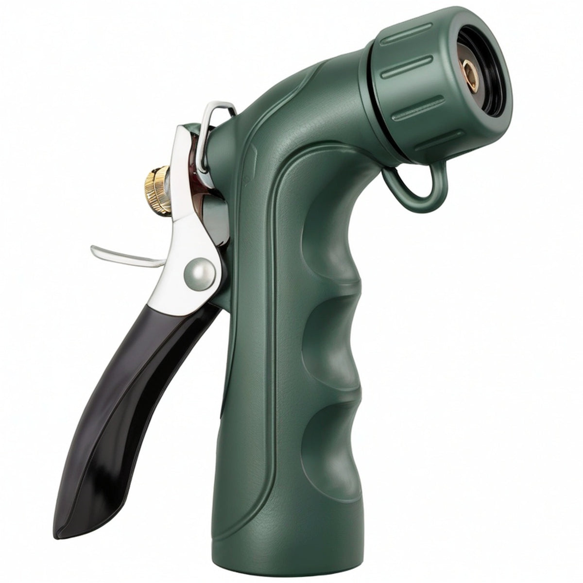 Pistolet d'arrosage 19 cm x 14.5 cm en plastique vert avec jet réglable