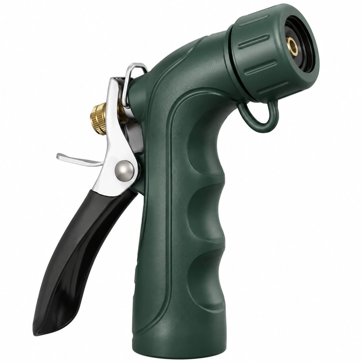 Pistolet d'arrosage 19 cm x 14.5 cm en plastique vert avec jet réglable