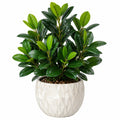 Plante verte artificielle 120 cm en plastique vert avec pot en céramique décoratif